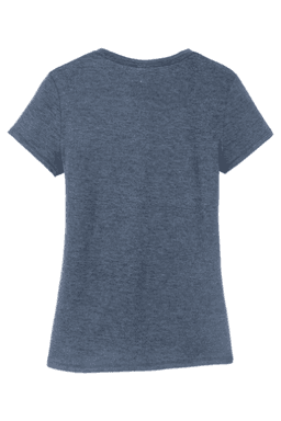 Sample of District Made Ladies Perfect Tri Crew Tee in Navy Frost from side back
