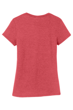 Sample of District Made Ladies Perfect Tri Crew Tee in Red Frost from side back