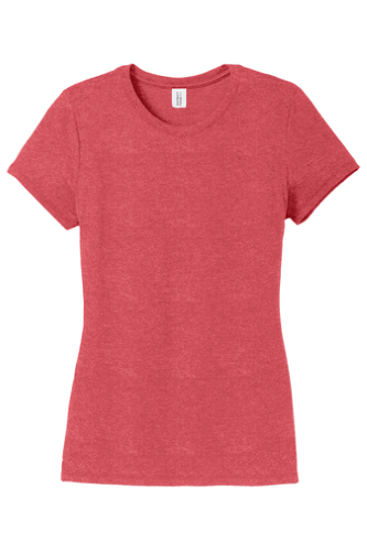 Sample of District Made Ladies Perfect Tri Crew Tee in Red Frost style