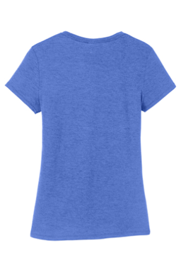 Sample of District Made Ladies Perfect Tri Crew Tee in Royal Frost from side back