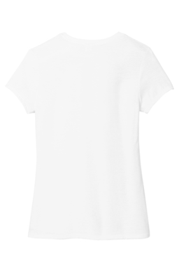 Sample of District Made Ladies Perfect Tri Crew Tee in White from side back