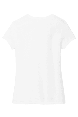 Sample of District Made Ladies Perfect Tri Crew Tee in White from side back