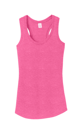 Sample of District Made Ladies Perfect Tri Racerback Tank in Fuchsia Frost style