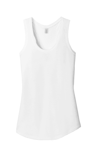 Sample of District Made Ladies Perfect Tri Racerback Tank in White style