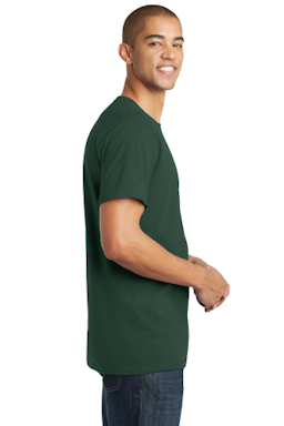 Sample of District The Concert Tee in Forest Green from side sleeveleft