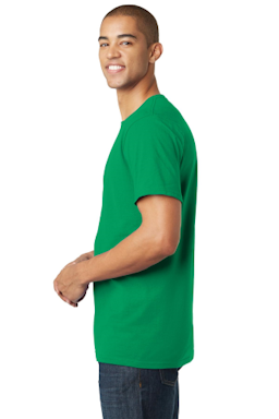 Sample of District The Concert Tee in Kelly Green from side sleeveright