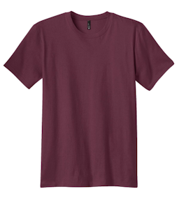 Sample of District The Concert Tee in Maroon from side front