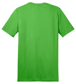 Sample of District The Concert Tee in Neon Green from side back