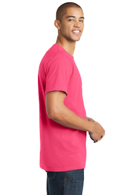 Sample of District The Concert Tee in Neon Pink from side sleeveleft