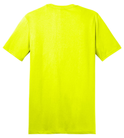 Sample of District The Concert Tee in Neon Yellow from side back