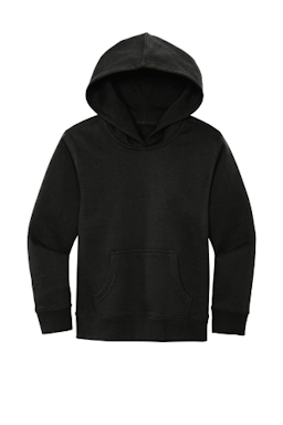 Sample of District Youth V.I.T. Fleece Hoodie DT6100Y in Black from side front