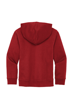 Sample of District Youth V.I.T. Fleece Hoodie DT6100Y in Classic Red from side back