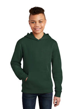 Sample of District Youth V.I.T. Fleece Hoodie DT6100Y in Forest Green from side front