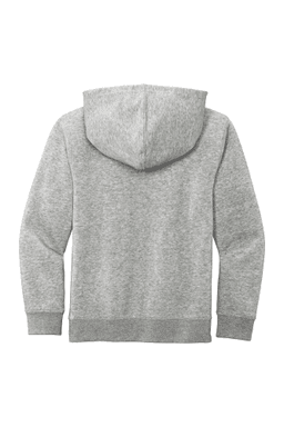 Sample of District Youth V.I.T. Fleece Hoodie DT6100Y in Lt Hthr Grey from side back