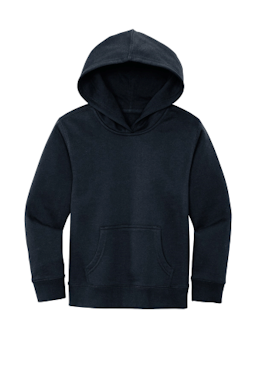 Sample of District Youth V.I.T. Fleece Hoodie DT6100Y in New Navy from side front