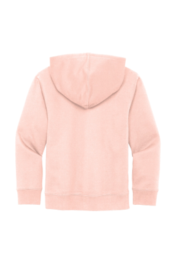 Sample of District Youth V.I.T. Fleece Hoodie DT6100Y in Rosewater Pink from side back