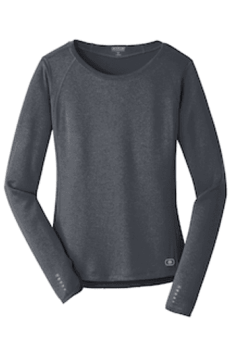 Sample of OGIO ENDURANCE Ladies Long Sleeve Pulse Crew in Gear Grey style