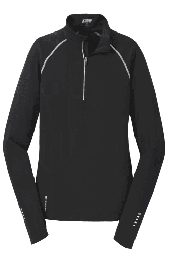 Sample of OGIO ENDURANCE Ladies Nexus 1/4-Zip Pullover in Blacktop style