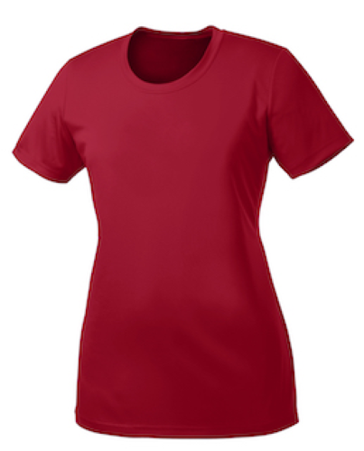 Sample of Port & Company Ladies Essential Performance Tee in Red style