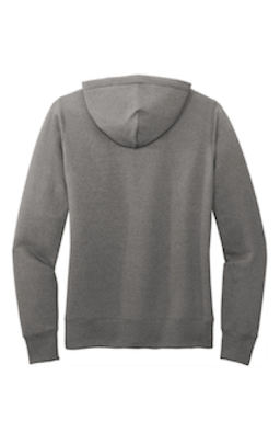 Sample of Port & Company Ladies Core Fleece Pullover Hooded Sweatshirt LPC78H in Graphite Hthr from side back