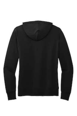 Sample of Port & Company Ladies Core Fleece Pullover Hooded Sweatshirt LPC78H in Jet Black from side back