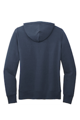 Sample of Port & Company Ladies Core Fleece Pullover Hooded Sweatshirt LPC78H in Navy from side back