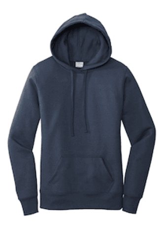 Sample of Port & Company Ladies Core Fleece Pullover Hooded Sweatshirt LPC78H in Navy style