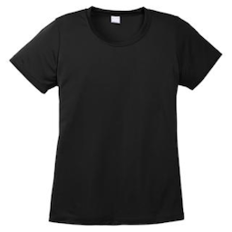 Sample of Sport Tek Ladies Competitor Tee in Black from side front