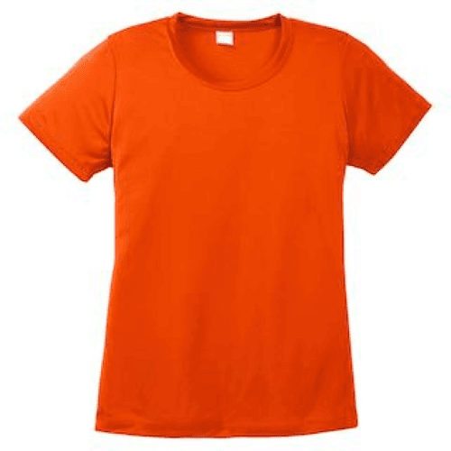 Sample of Sport Tek Ladies Competitor Tee in Deep Orange style