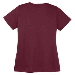 Sample of Sport Tek Ladies Competitor Tee in Maroon from side back