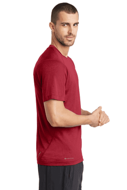 Sample of OGIO ENDURANCE Pulse Crew in Ripped Red from side sleeveleft