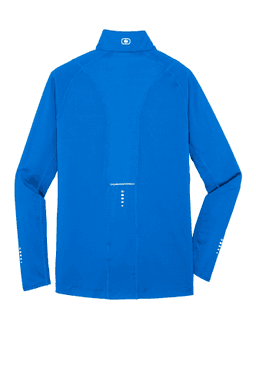 Sample of OGIO ENDURANCE Nexus 1/4-Zip Pullover in Electric Blue from side back