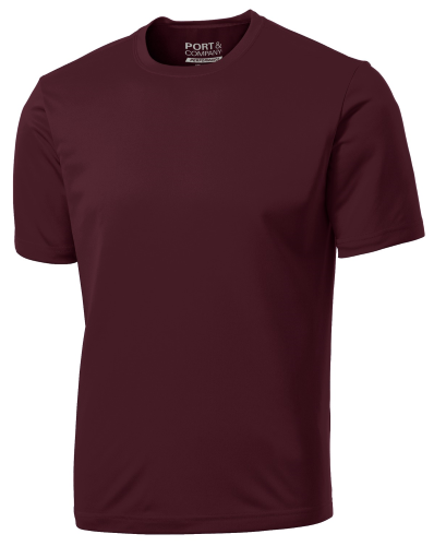 Sample of Port & Company Essential Performance Tee in Ath Maroon style