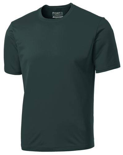Sample of Port & Company Essential Performance Tee in Dark Green style