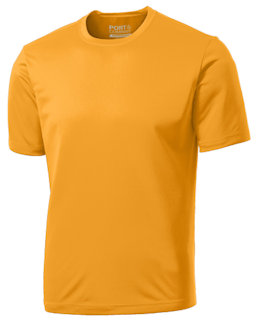 Sample of Port & Company Essential Performance Tee in Gold from side front