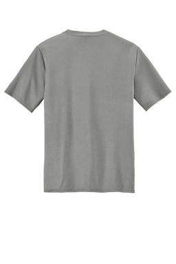Sample of Port & Company Essential Performance Tee in Grey Concrete from side back