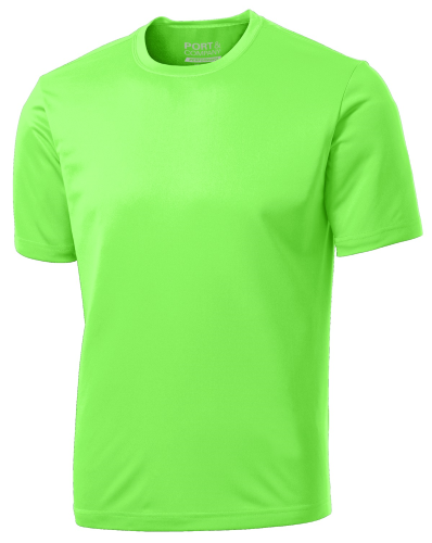 Sample of Port & Company Essential Performance Tee in Neon Green style