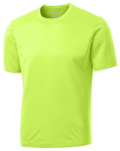 Sample of Port & Company Essential Performance Tee in Neon Yellow style