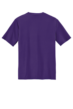 Sample of Port & Company Essential Performance Tee in Team Purple from side back
