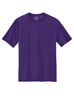 Sample of Port & Company Essential Performance Tee in Team Purple from side front