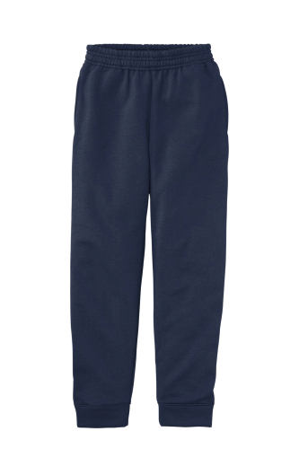Sample of Port & Company Youth Core Fleece Jogger in Navy style
