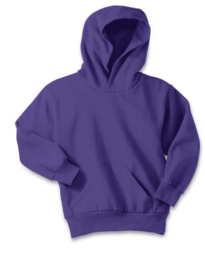 Sample of Port & Company Youth Pullover Hooded Sweatshirt in Purple style
