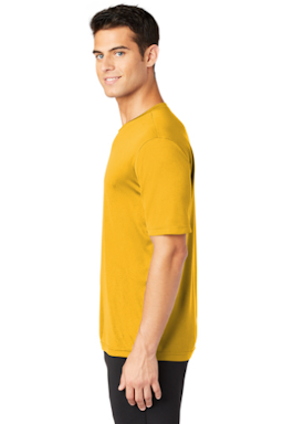 Sample of Sport-Tek PosiCharge Competitor Tee. ST350 in Gold from side sleeveleft