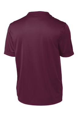 Sample of Sport-Tek PosiCharge Competitor Tee. ST350 in Maroon from side back