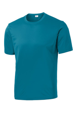 Sample of Sport-Tek PosiCharge Competitor Tee. ST350 in Tropic Blue from side front