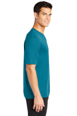 Sample of Sport-Tek PosiCharge Competitor Tee. ST350 in Tropic Blue from side sleeveright