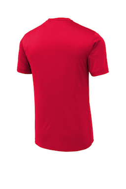 Sample of Sport-Tek ® Posi-UV ™ Pro Tee in True Red from side back