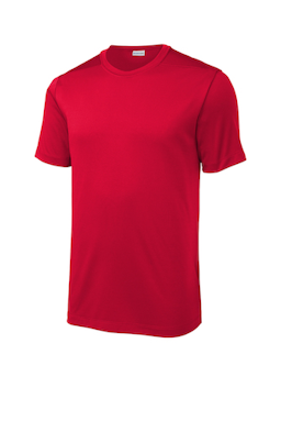 Sample of Sport-Tek ® Posi-UV ™ Pro Tee in True Red from side front