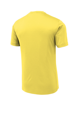 Sample of Sport-Tek ® Posi-UV ™ Pro Tee in Yellow from side back