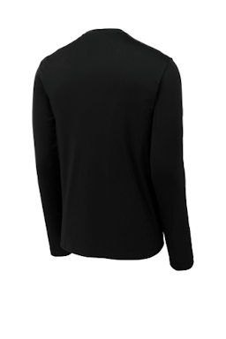 Sample of Sport-Tek ® Posi-UV ® Pro Long Sleeve Tee in Black from side back